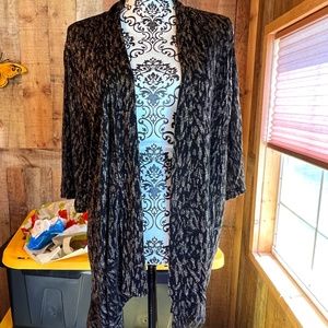 WOMEN'S PLUS SIZE 1X BLACK AND GOLD JACKET JM COLLECTION